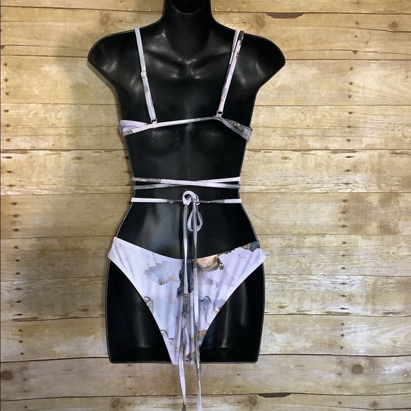 Women’s Shien marble bikini set size small - Picture 3 of 6